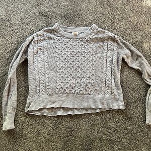 Grey cropped sweater